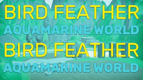Bird Feather: Aquamarine World
