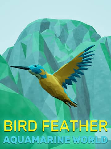 Bird Feather: Aquamarine World