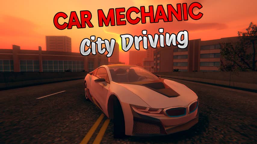 car mechanic - city driving vertical card thumbnail