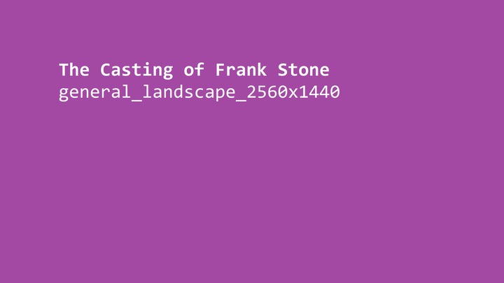 The Casting of Frank Stone Test Offer