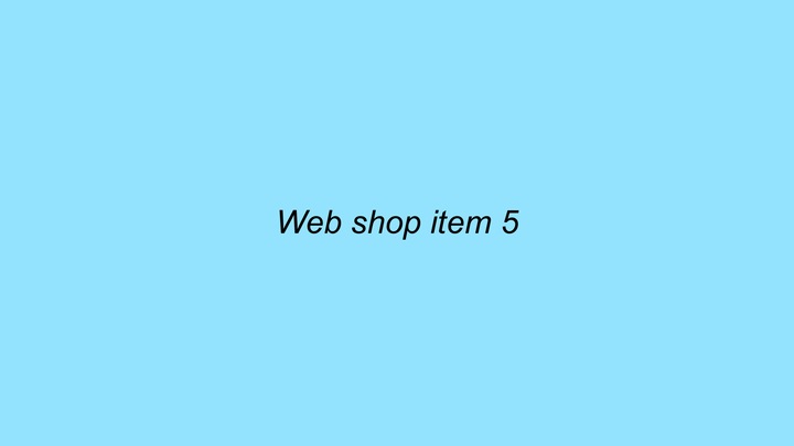 Web Shop 0728 - Item5