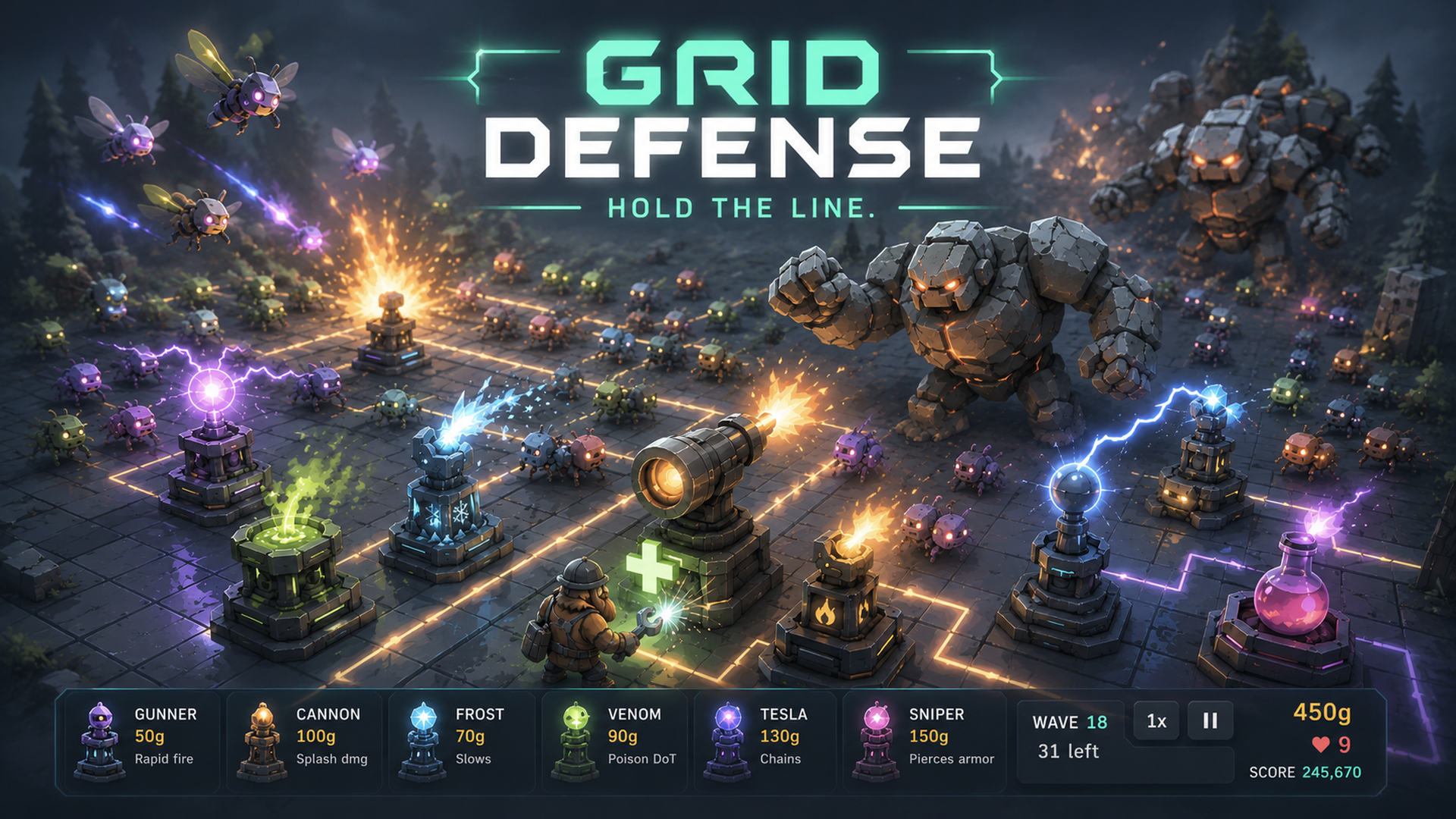 Grid Defense screenshot 1