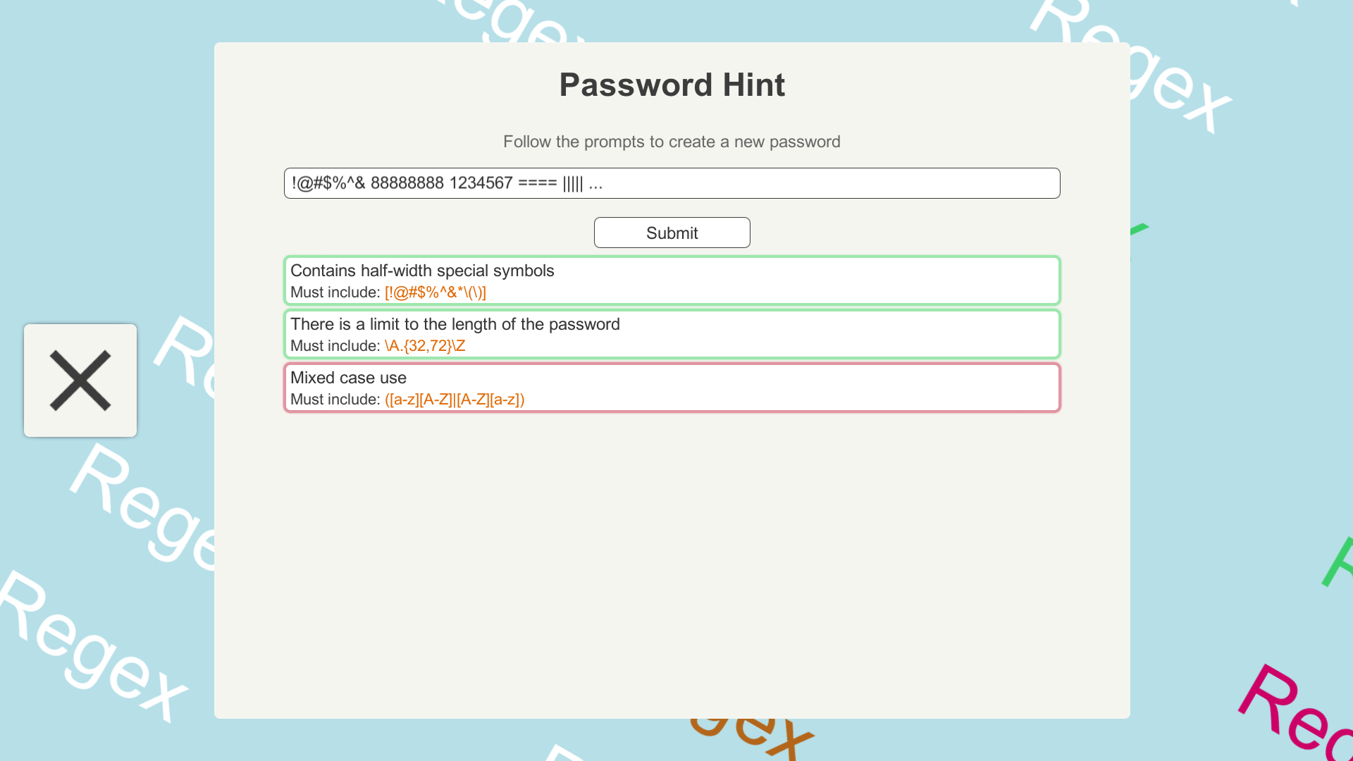 Regex Game-10htf