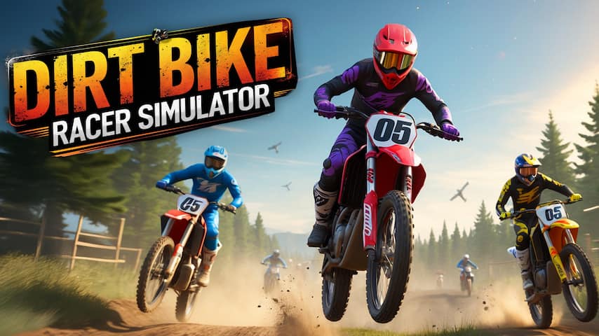 dirt bike racer simulator vertical card thumbnail