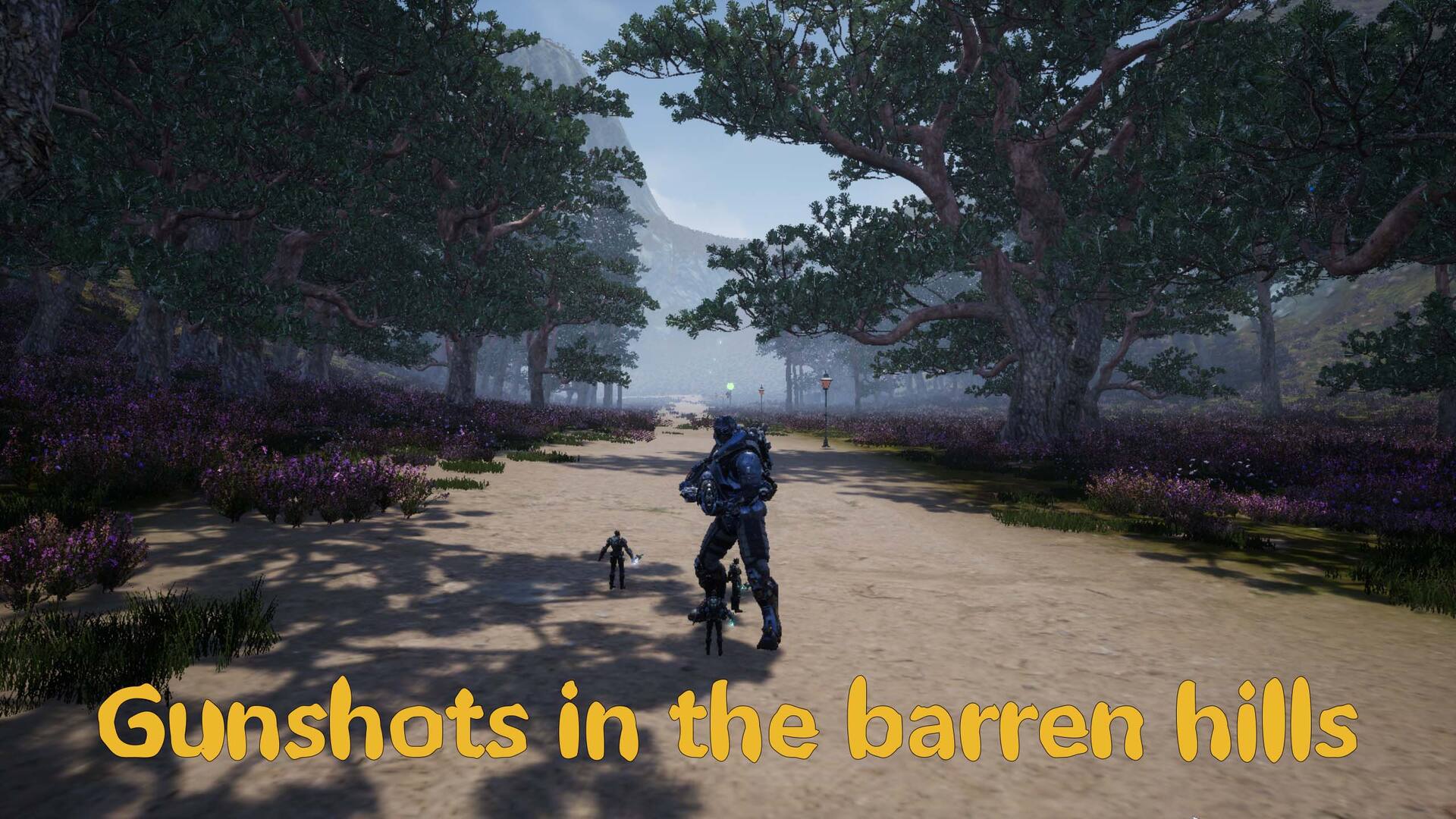 Gunshots in the barren hills