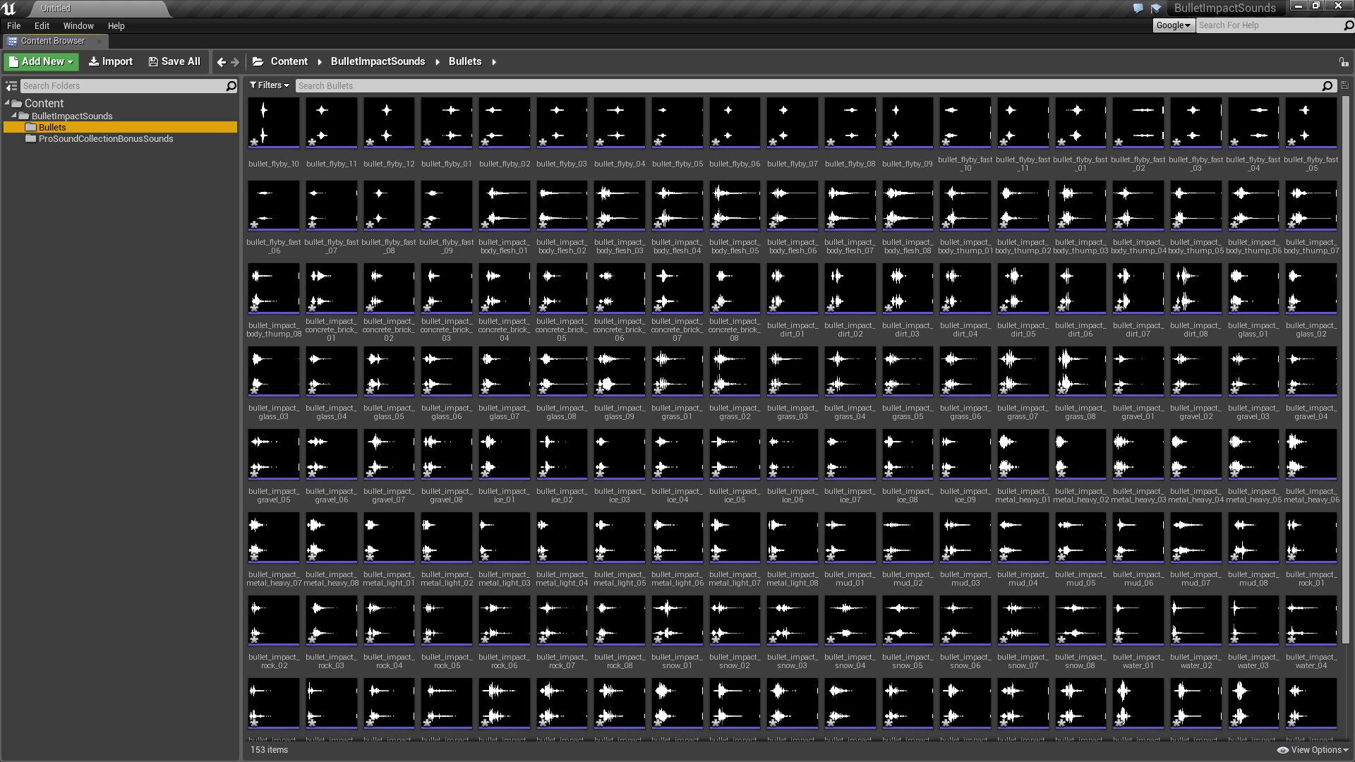 Bullet Impact Sounds in Sound Effects UE Marketplace