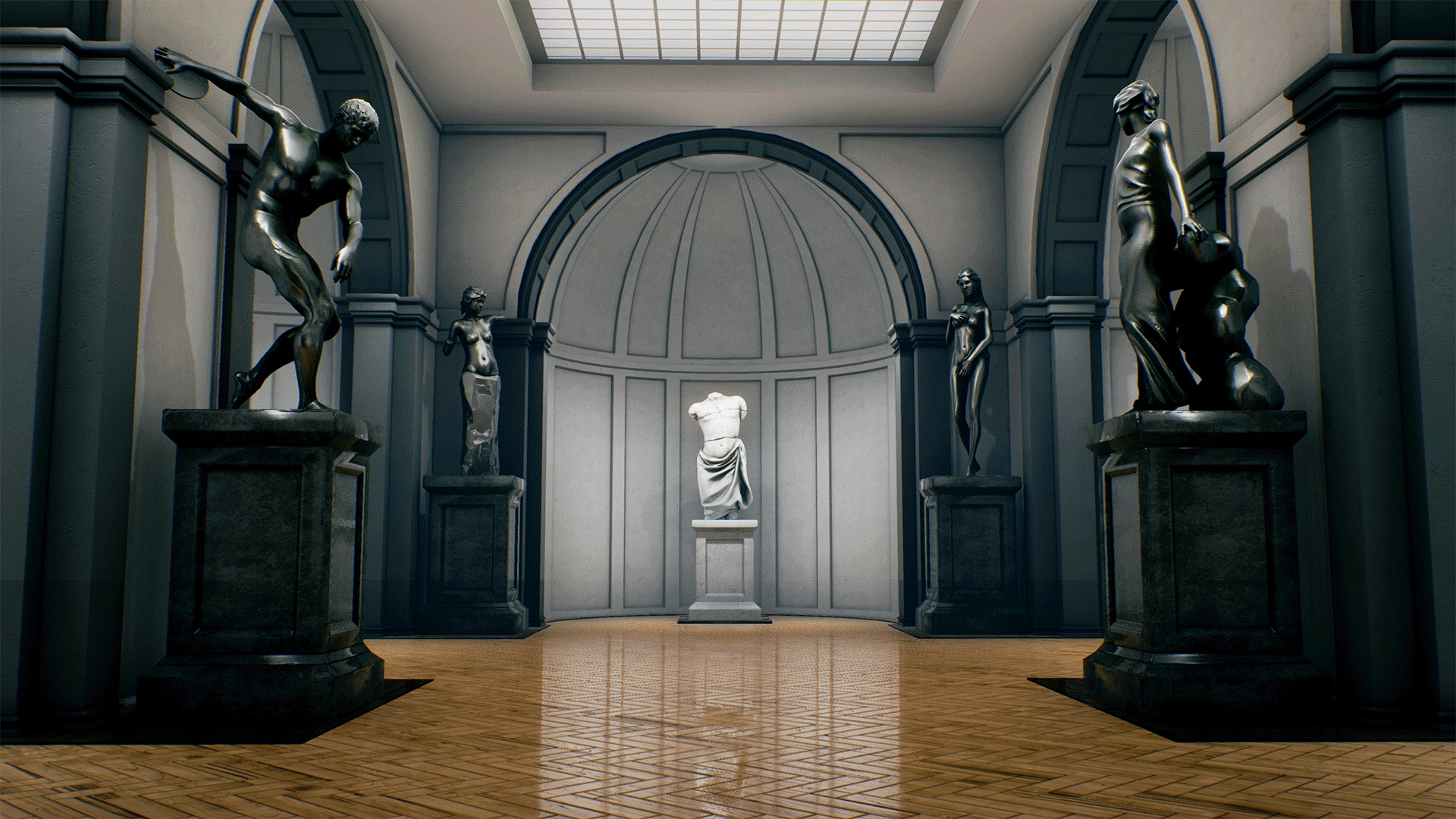 Classical Statues and Interiors in Props UE Marketplace