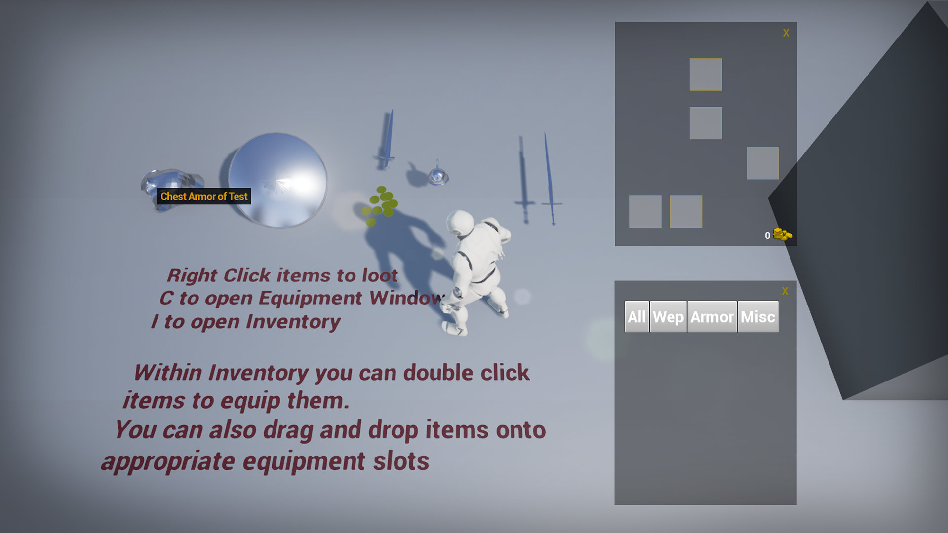 inventory and equipment system feral computing ブループリント