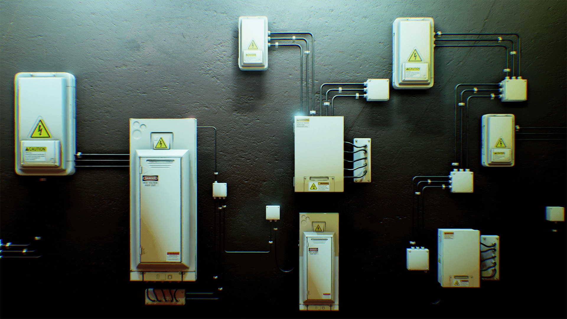 Electrical Fuse Boxes and Wires Pack in Props UE Marketplace