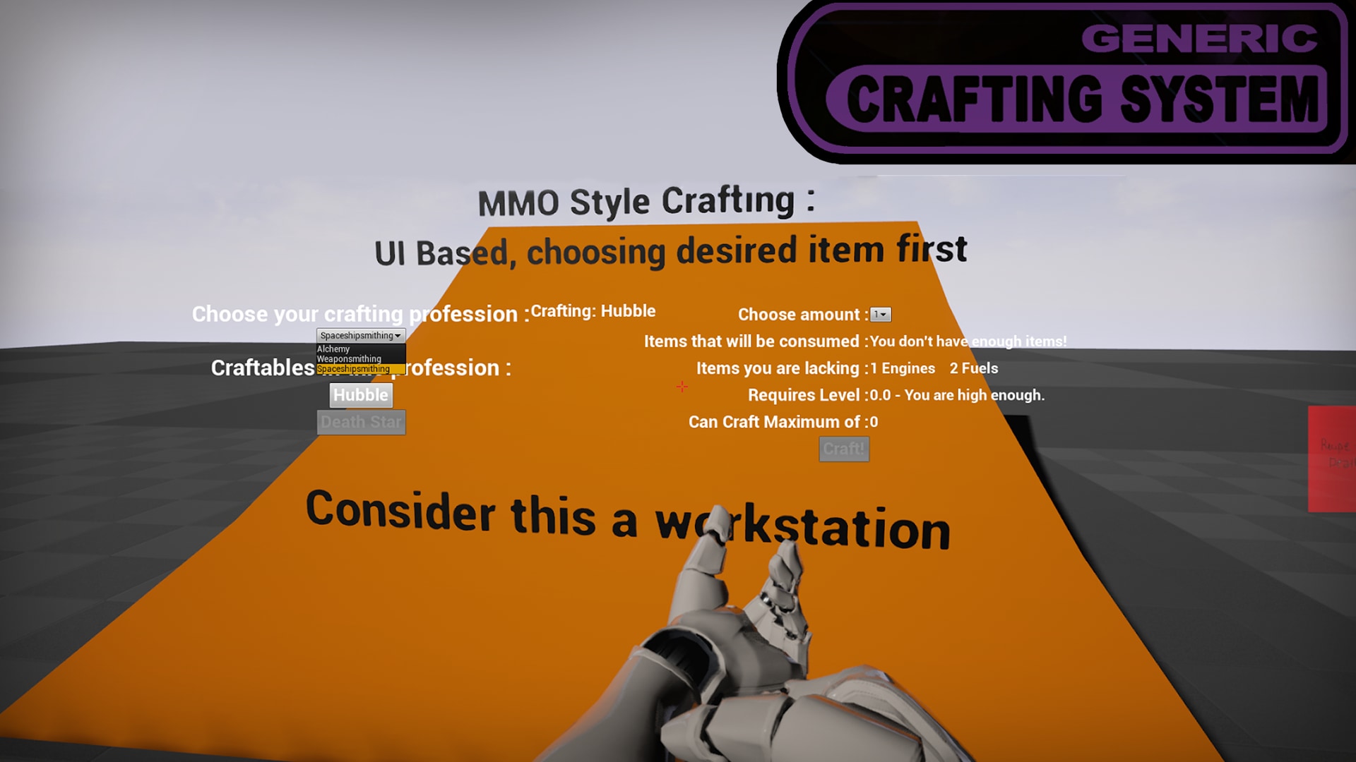 Generic Crafting System in Blueprints - UE Marketplace