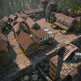 Create top down city from over 160 assets!