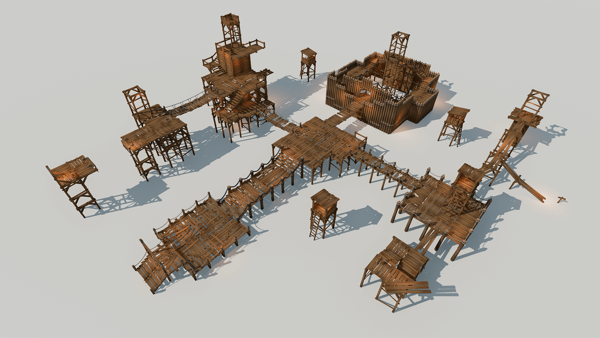 Modular Wooden Set