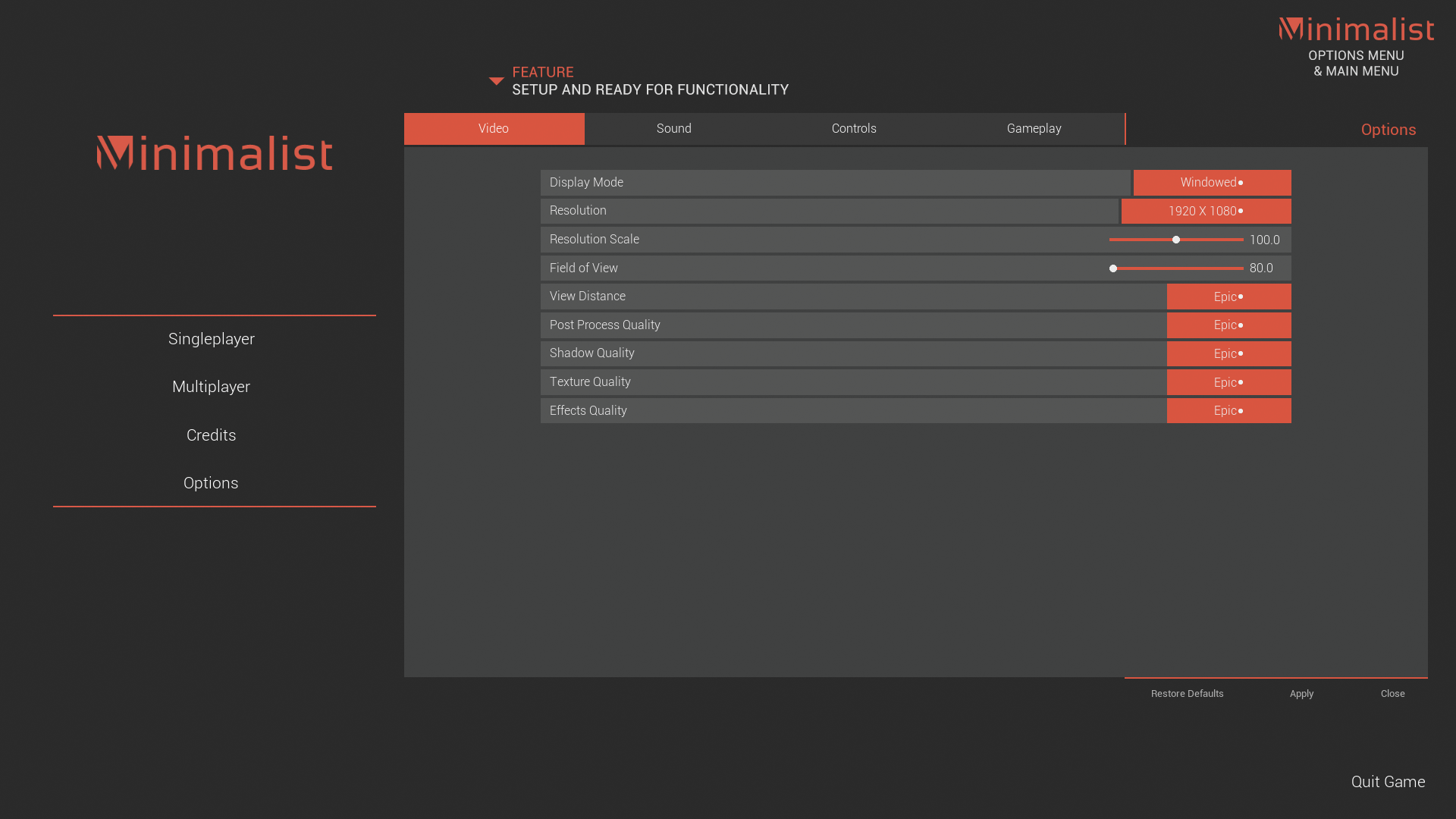 Minimalist Interface Package v2 | Blueprints