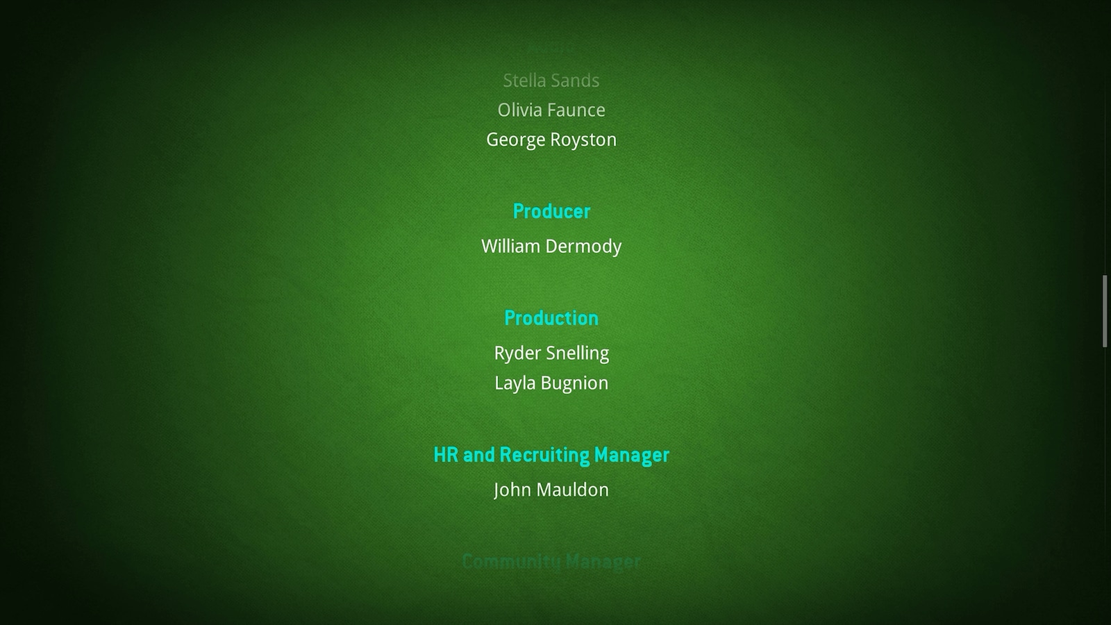 Closing Credits System in Blueprints UE Marketplace