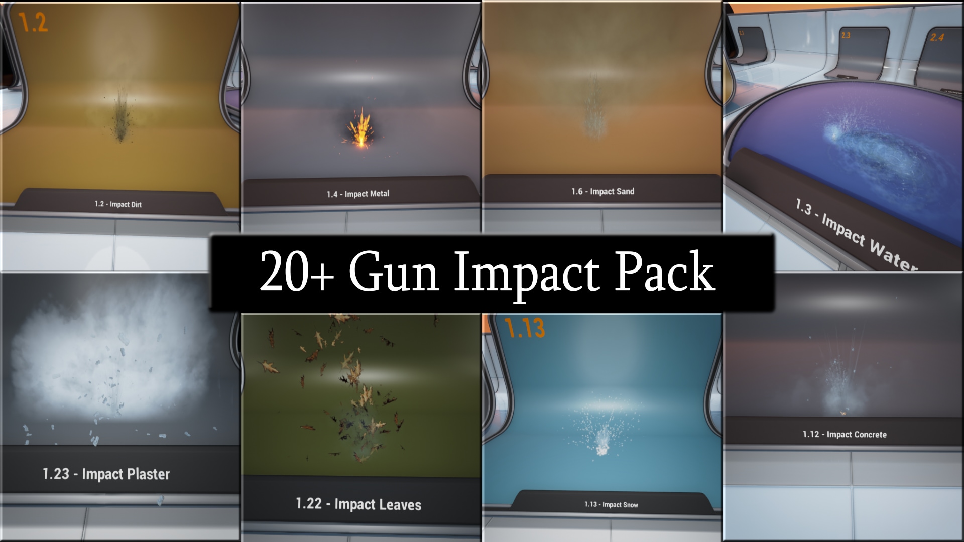 20+ Gun Impact Particles