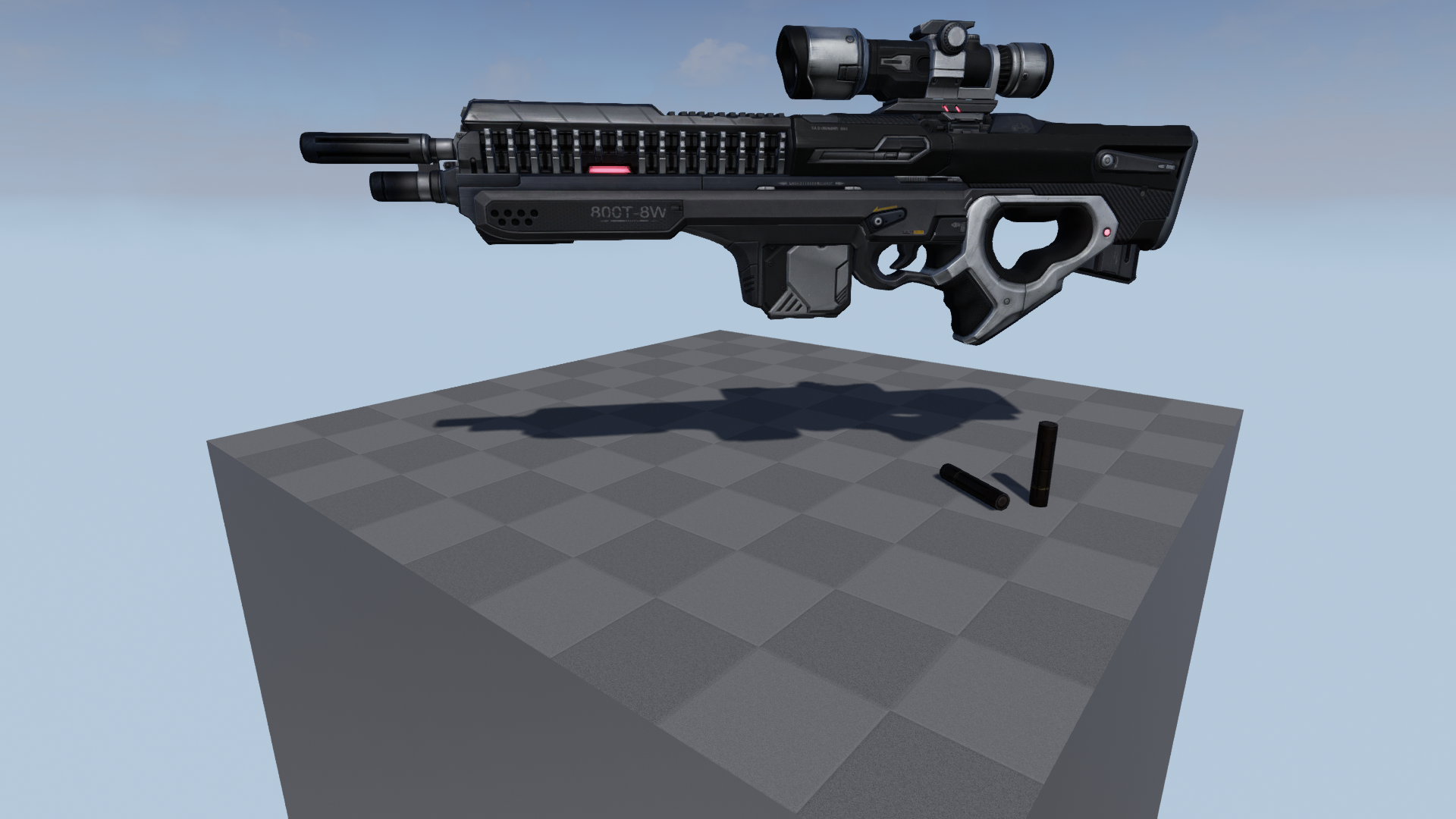 Asset weapon. Пулемёт из Unreal 1998. Модели для Unreal engine.