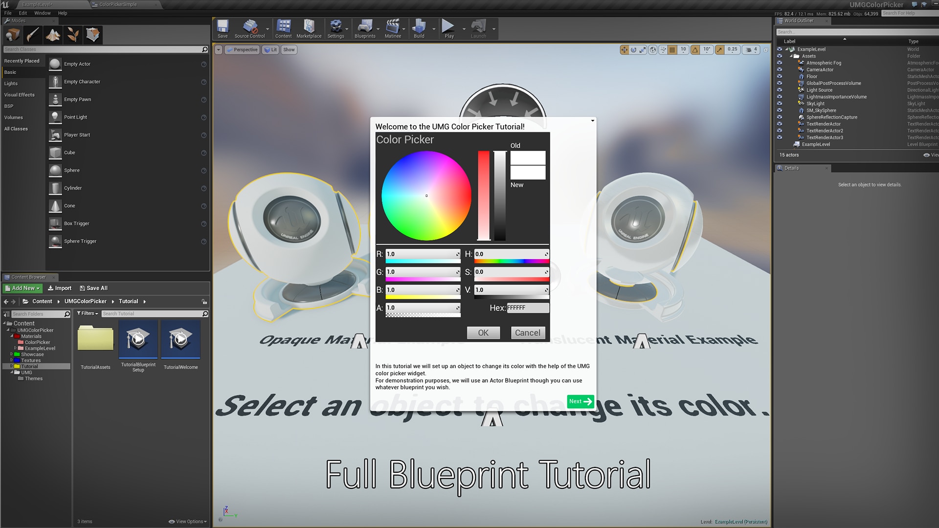 Simple Color Picker in Blueprints - UE Marketplace