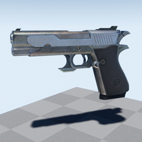 7 military themed weapons with silver metal materials