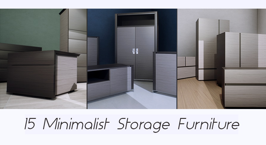 15 Minimalist Storage Furniture：建築ビジュアライゼーション - UE マーケットプレイス