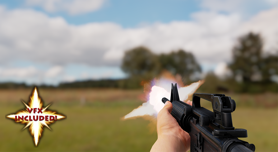 Animated FPS M4A1 Assault Rifle Pack, 카테고리 무기 - UE 마켓플레이스