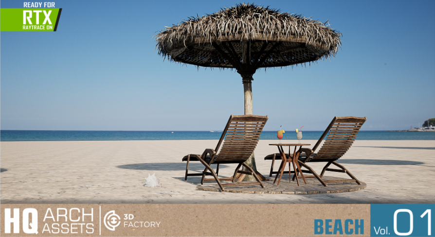 HQ Beach Vol. 1 in Architectural Visualization - UE Marketplace