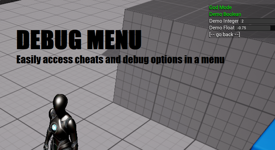 Debug Menu in Code Plugins - UE Marketplace