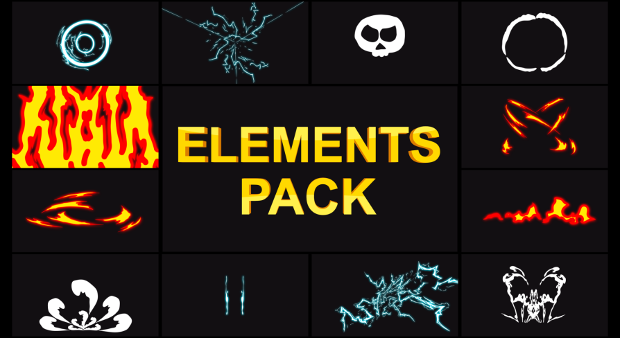 在二维资源创建的Elements Pack 05 - 虚幻引擎商城