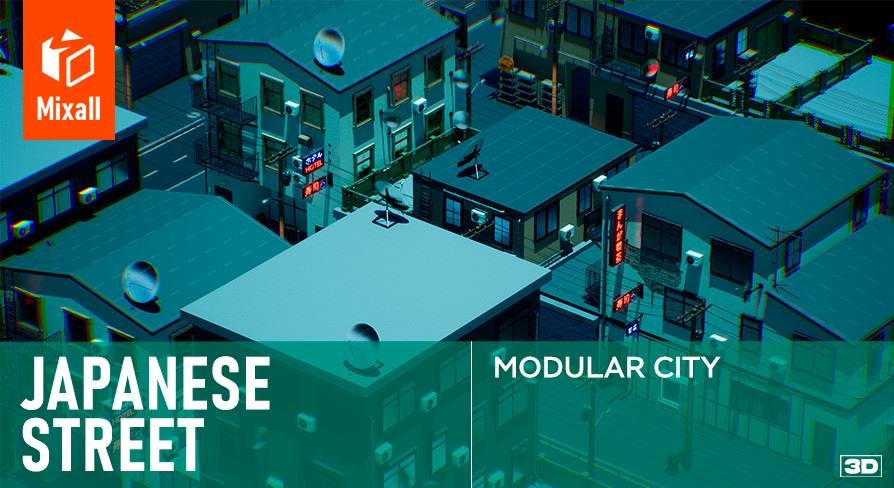Japanese Street - modular city in Environments - UE Marketplace