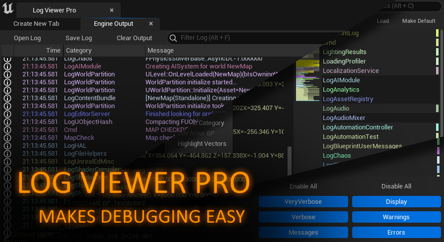 Log Viewer Pro in Code Plugins - UE Marketplace