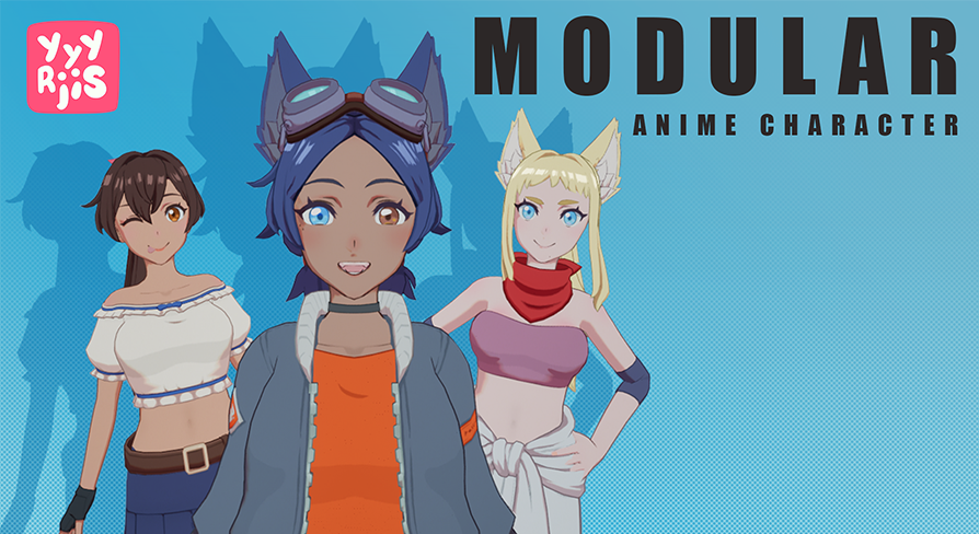 Modular Anime Character (girl) in Characters - UE Marketplace