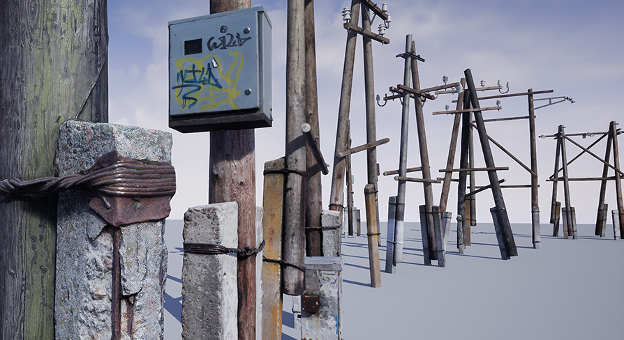 Old Pillars プロップ 小物 Ue マーケットプレイス