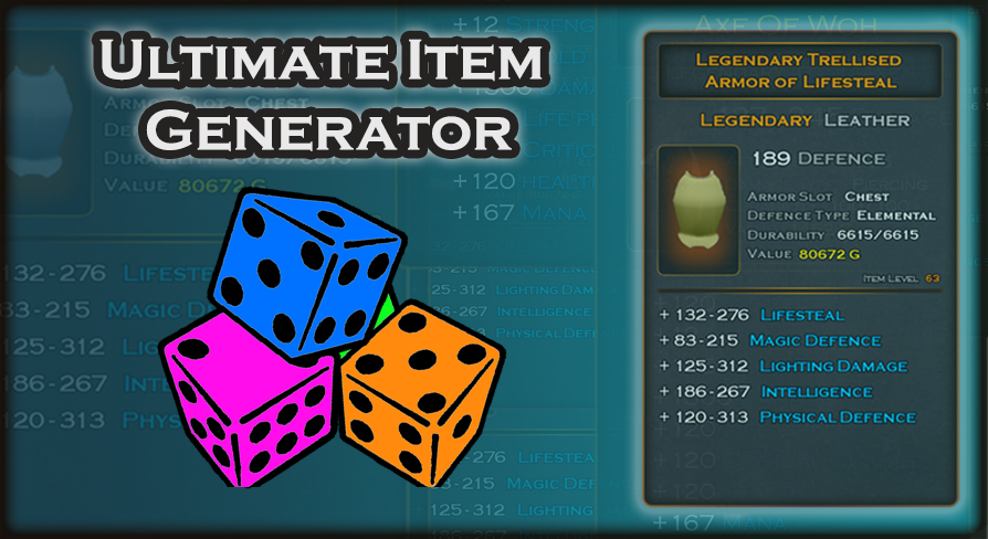 Infinite Item & Loot Generator in Blueprints - UE Marketplace