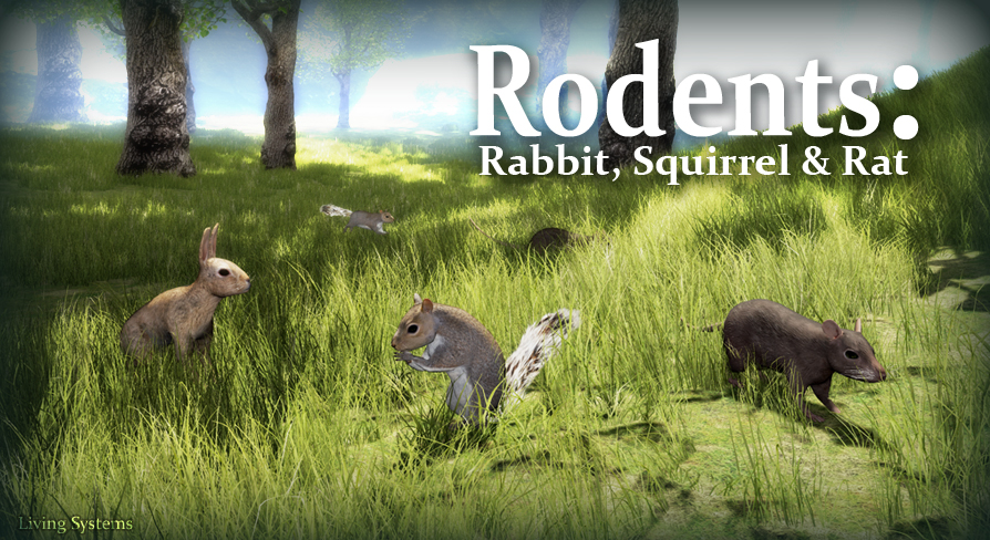 Small Animal Behavior Pack: Rabbit, Squirrel, Rat in Characters - UE