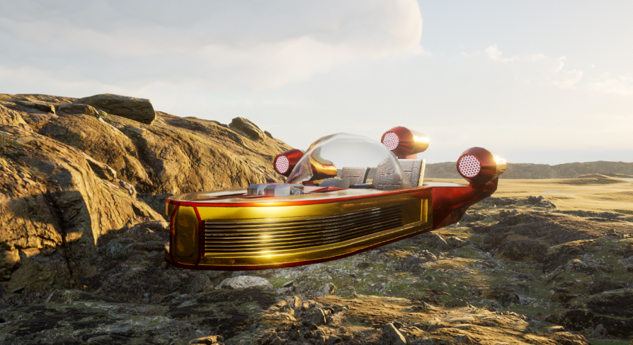 Sci-Fi Hover Car With Controller, 카테고리 블루프린트 - UE 마켓플레이스