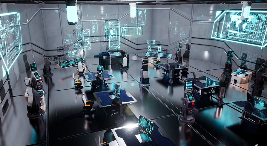 SciFi Office / 16 Assets in Props - UE Marketplace