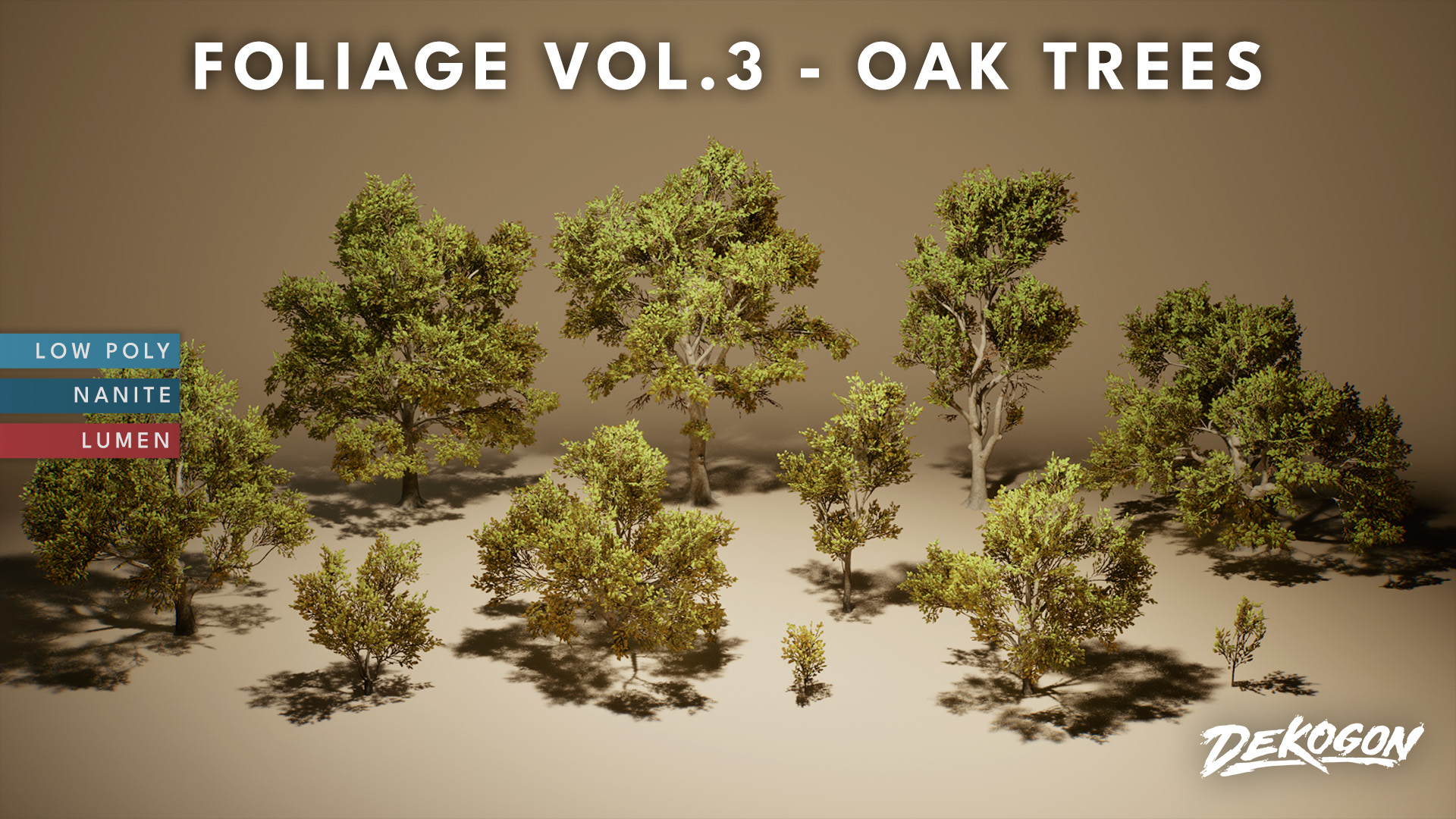 Foliage VOL.3 - Oak Trees (Nanite and Low Poly)