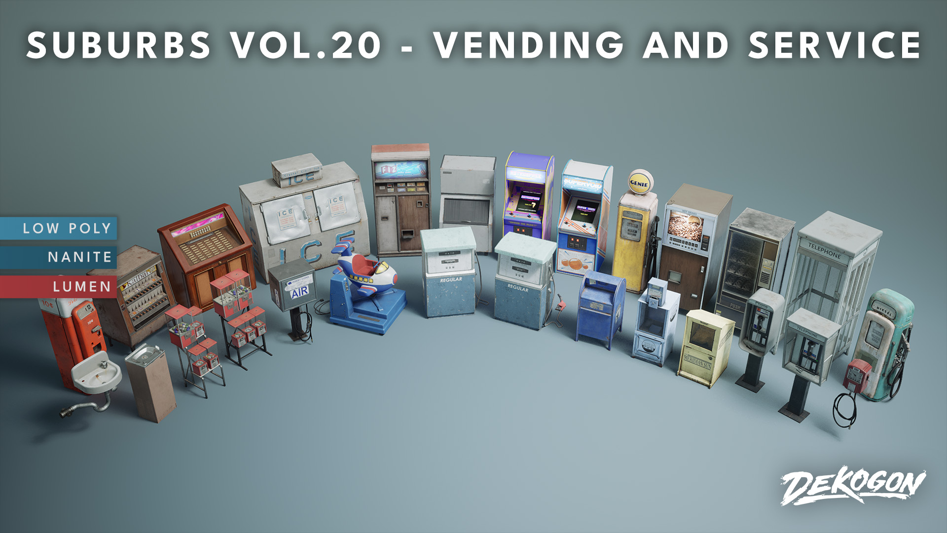 Suburbs VOL.20 - Vending and Service (Nanite and Low Poly)