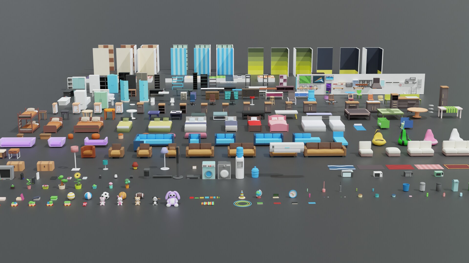 Pandazole – Home interior lowpoly pack