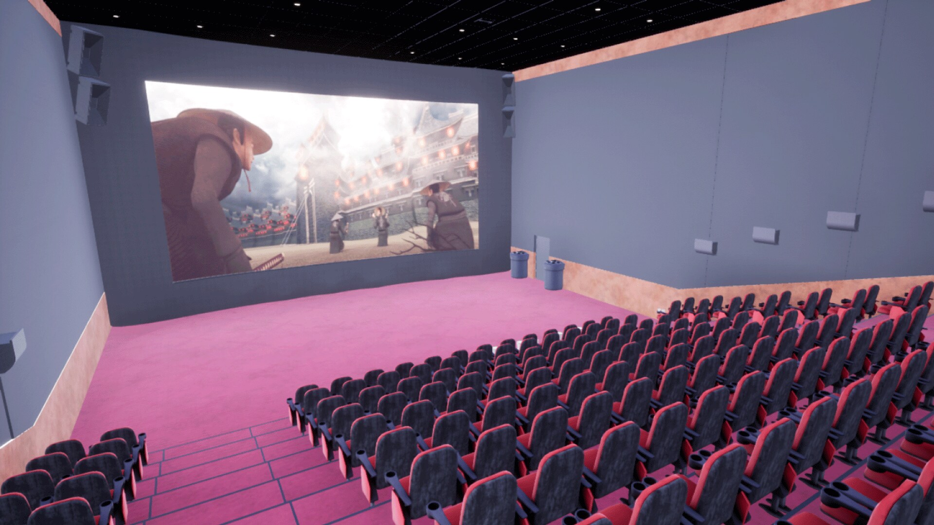 Movie Theater Hallway Interior