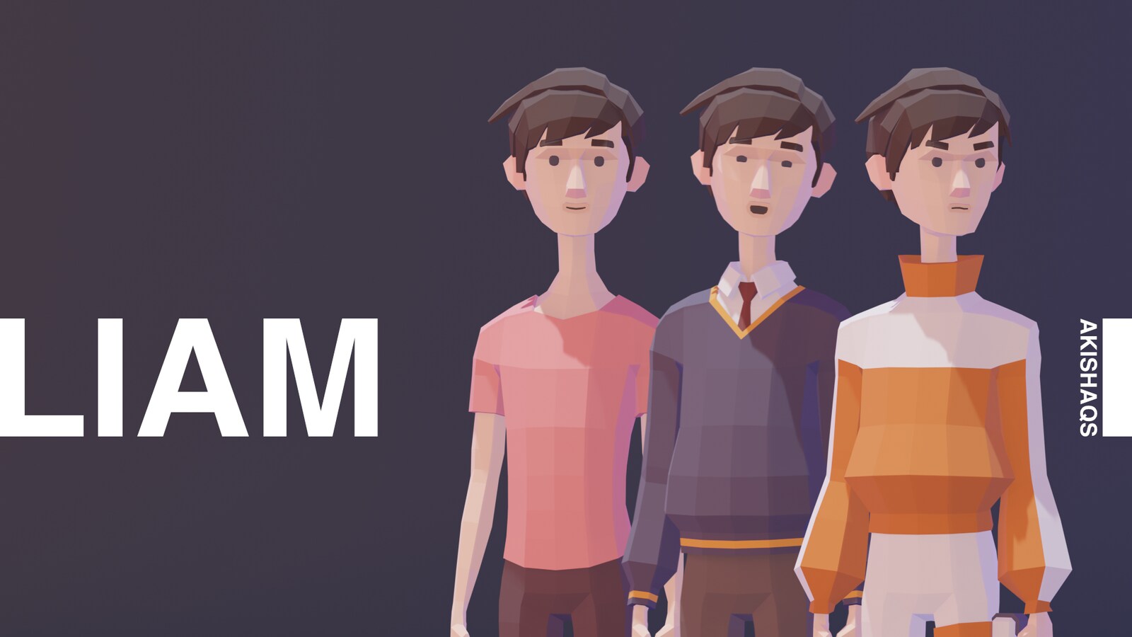 在角色创建的liam - lowpoly character - 虚幻引擎商城