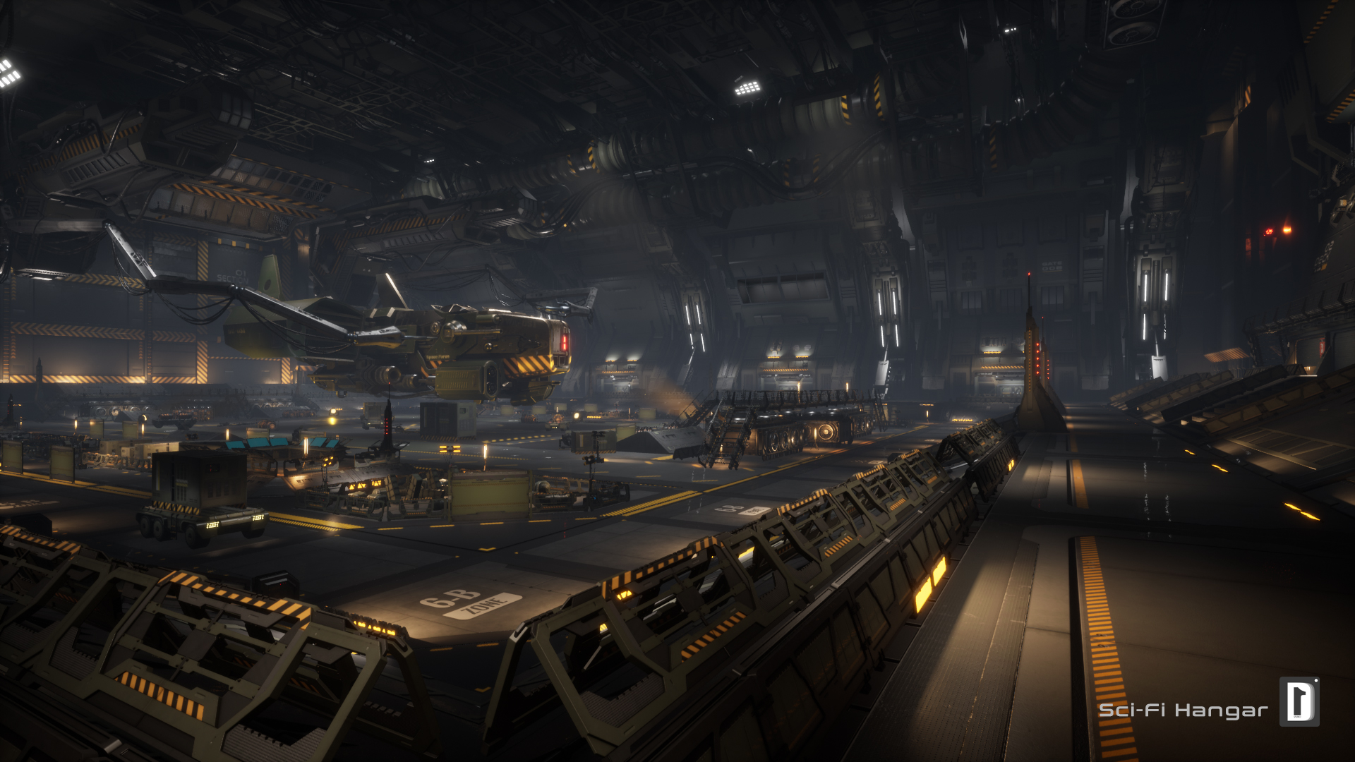 Sci-Fi Hangar (1D.STUDIO)
