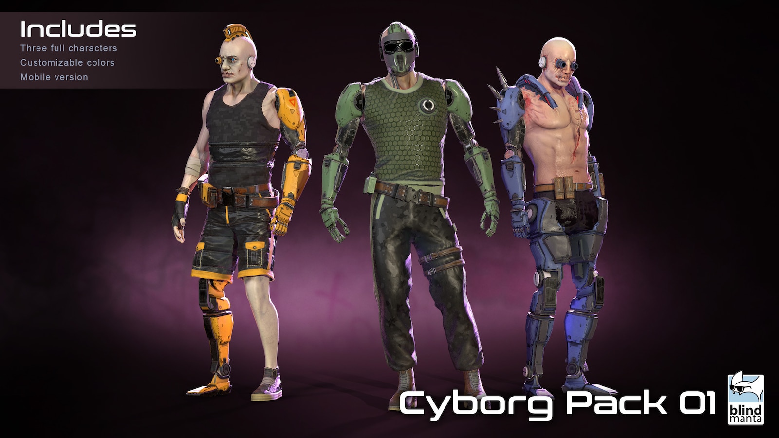 Cyborg Pack 01 in Characters - UE Marketplace