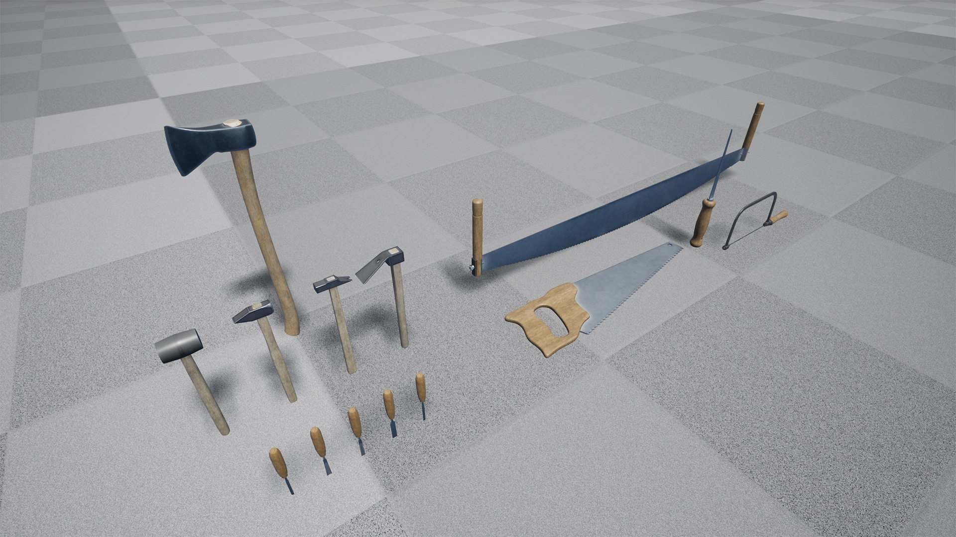 Woodworking Tools in Props UE Marketplace