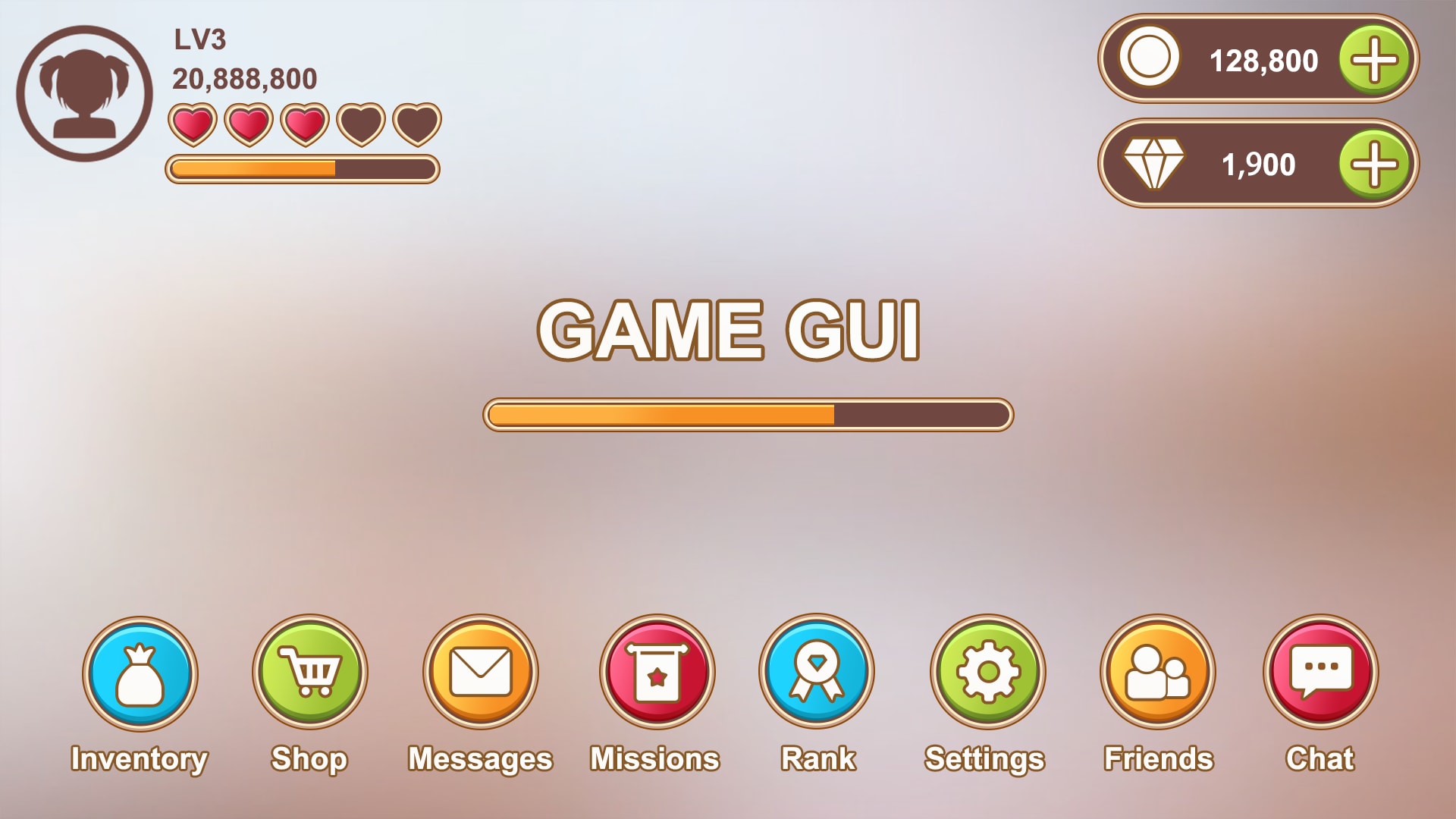 Clean Cartoon GUI In 2D Assets UE Marketplace
