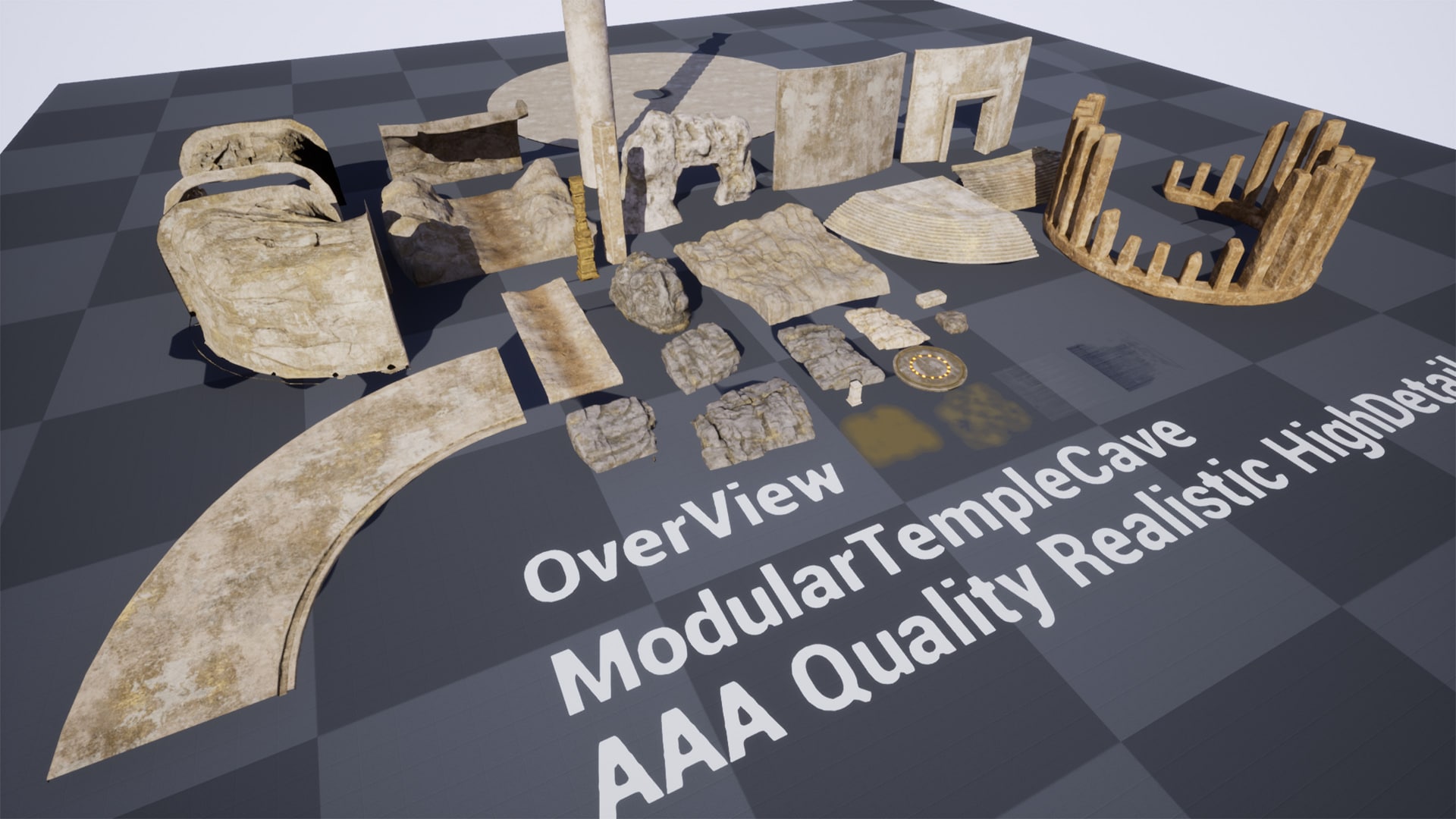 Modular Lost Temple Cave Environment in Environments - UE Marketplace