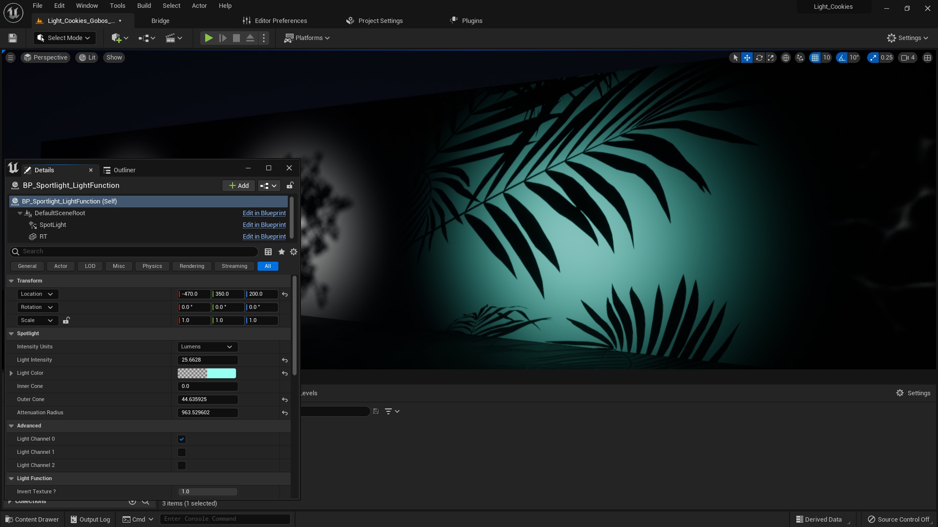 Customizable Light Gobos in 2D Assets UE Marketplace