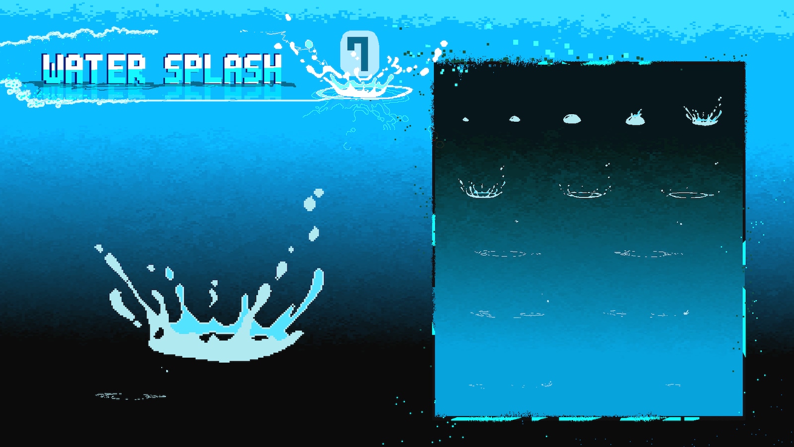pixel art - water splash pack