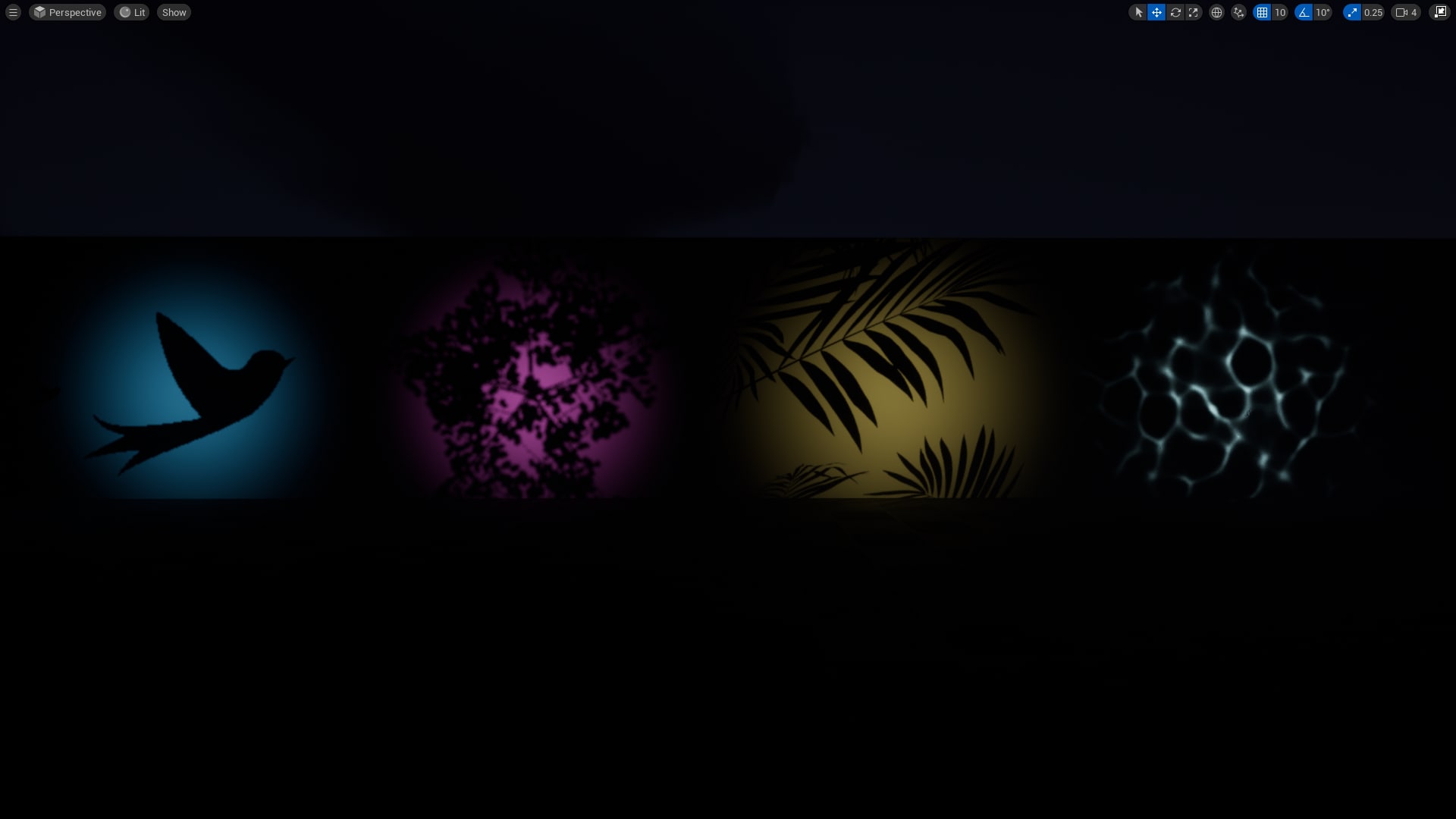 Customizable Light Gobos in 2D Assets UE Marketplace