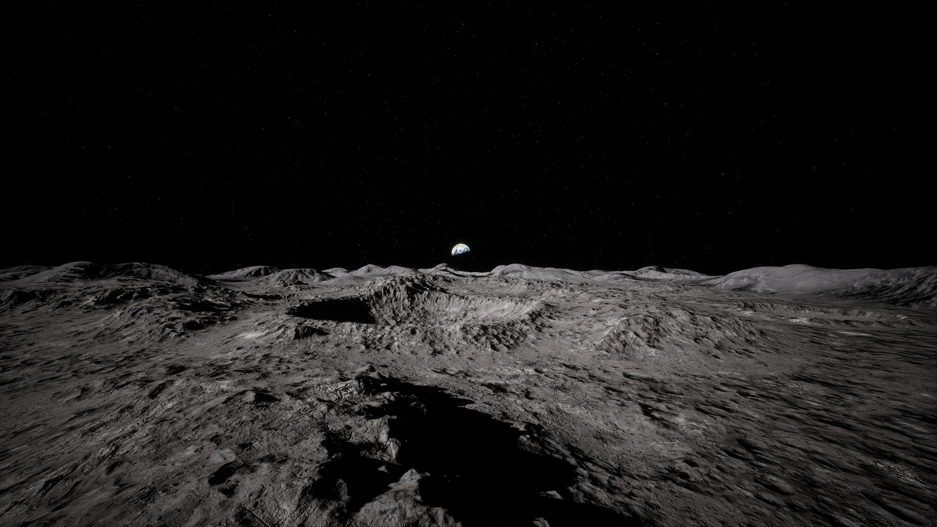 在环境创建的Moon Landscape - 虚幻引擎商城