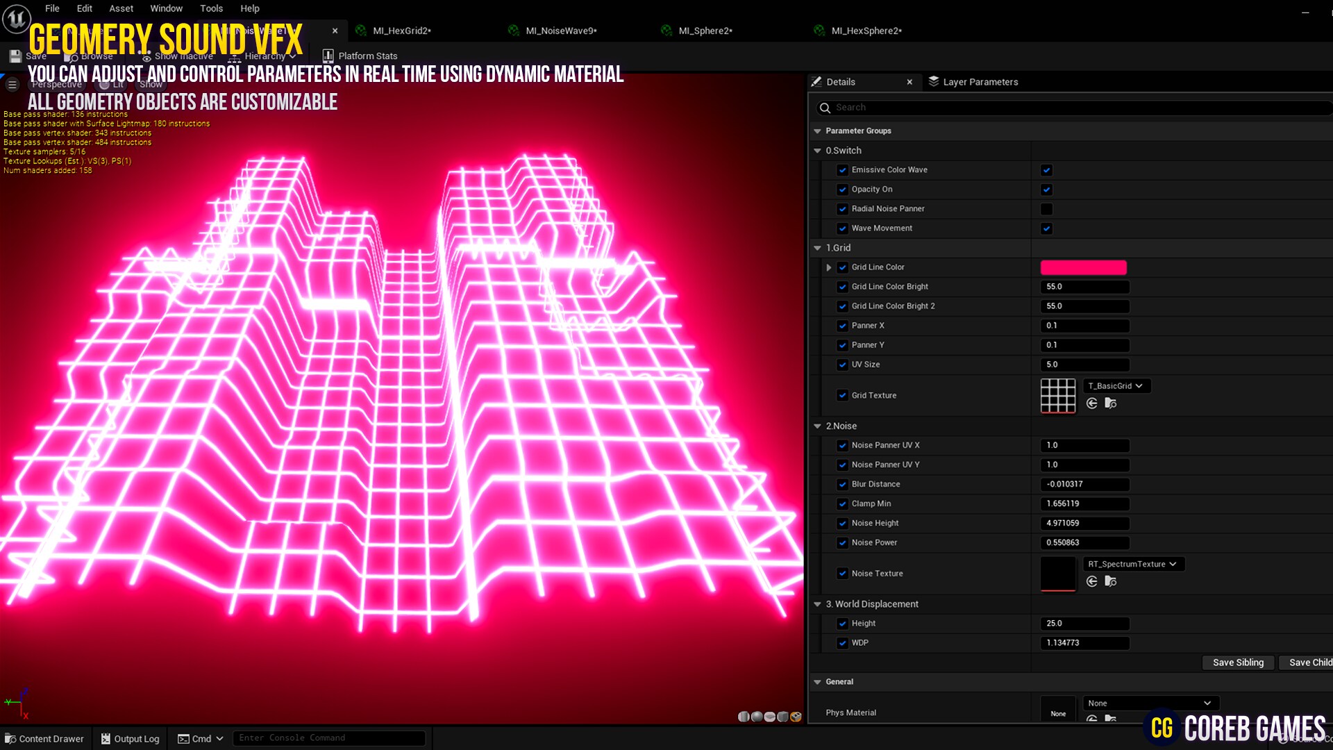 Geometry Sound Visualization Pack in Visual Effects UE Marketplace